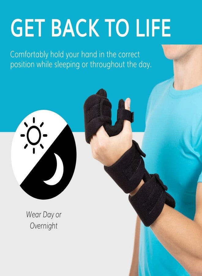 BraceAbility Soft Resting Hand Splint - Stroke Brace Right or Left Hand Immobilizer for Finger Contractures, Post-Surgery Recovery, Carpal Tunnel Syndrome, Ulnar Nerve Damage Relief (S - Right) - Image 3